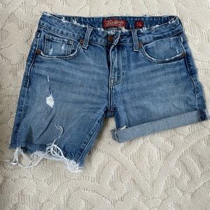 Lucky Brand Denim Distressed Jean Shorts “The Rollup”